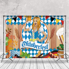 Oktoberfest Party Hintergrund mit bayerischer Flagge