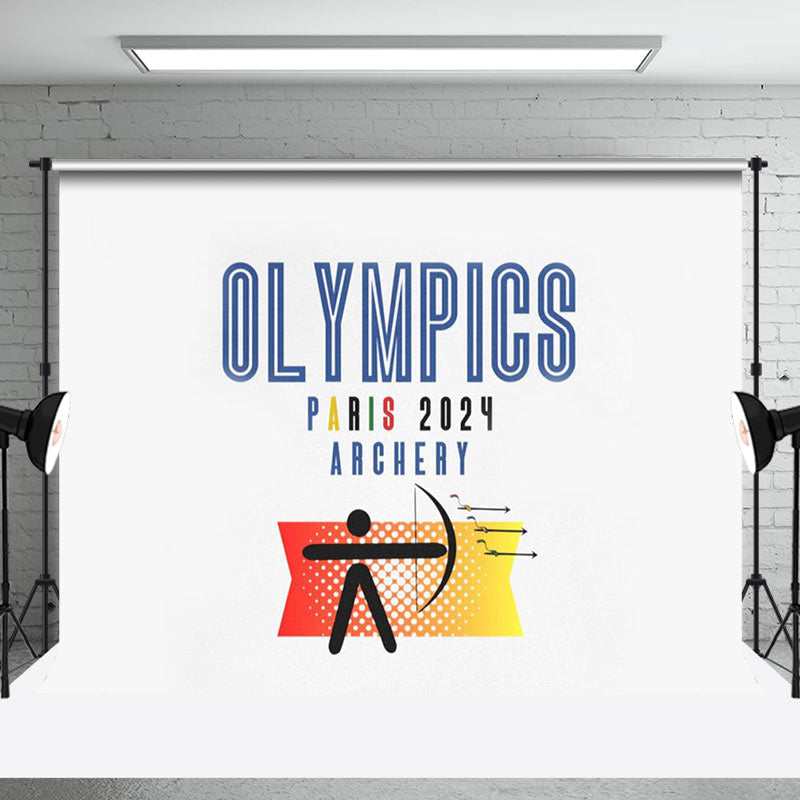 Aperturee - Athlet Paris 2024 Bogenschießen Sport Olympia Hintergrund