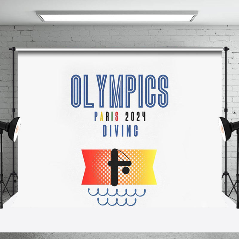 Aperturee - Athlet Paris 2024 Tauchsport Olympia Hintergrund