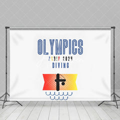 Aperturee - Athlet Paris 2024 Tauchsport Olympia Hintergrund