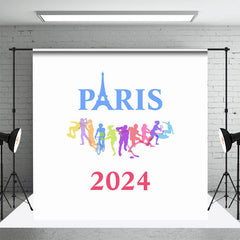 Aperturee - Sportlersport Paris 2024 weißer olympischer Hintergrund