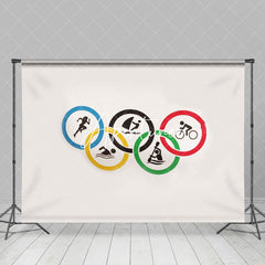 Aperturee - Paris 2024 Athletensport Olympische Ringe Hintergrund