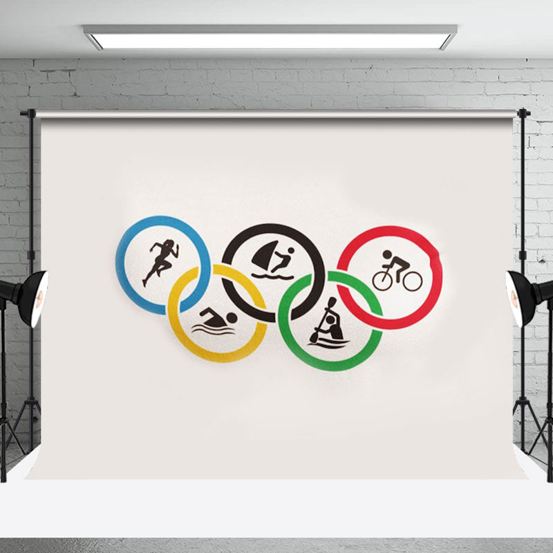 Aperturee - Paris 2024 Athletensport Olympische Ringe Hintergrund