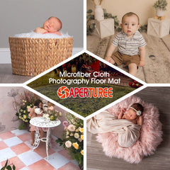 Aperturee - Rauchfarbener Baby Fotoshooting Hintergrund mit Holzboden