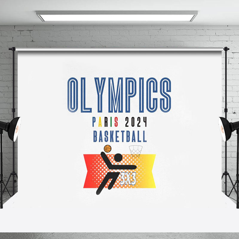 Aperturee - Sport Athleten Basketball Paris Olympia Hintergrund 2024