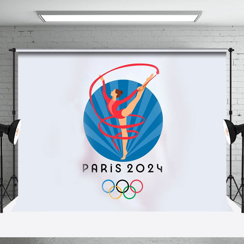 Aperturee - Sport Ribbon Gymnastics Paris 2024 Olympia Hintergrund