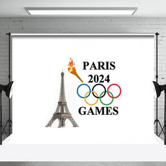 Aperturee - Sport Fackelturm Paris 2024 Hintergrund der Olympischen Spiele