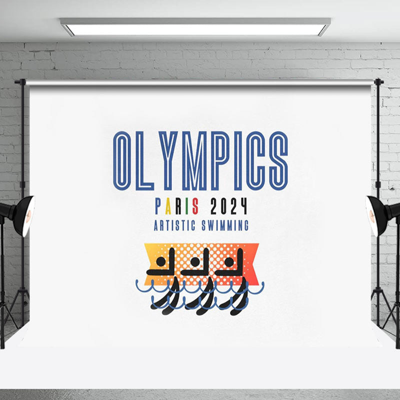 Aperturee - Sport Paris 2024 künstlerischer Schwimm Olympia Hintergrund