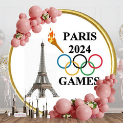 Aperturee - Fackelturm Paris 2024 Sportrunde Olympia Hintergrund