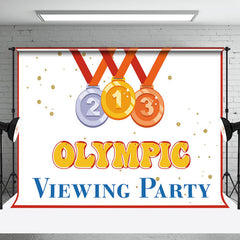 Aperturee - Weiße rote Medaille Sport Olympic Viewing Party Hintergrund