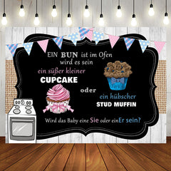 Cupcake Zucht Muffin Schwarz Geschlecht Aufdecken Hintergrund