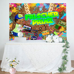 Frisch Prinz Graffiti Wand Baby Dusche Hintergrund