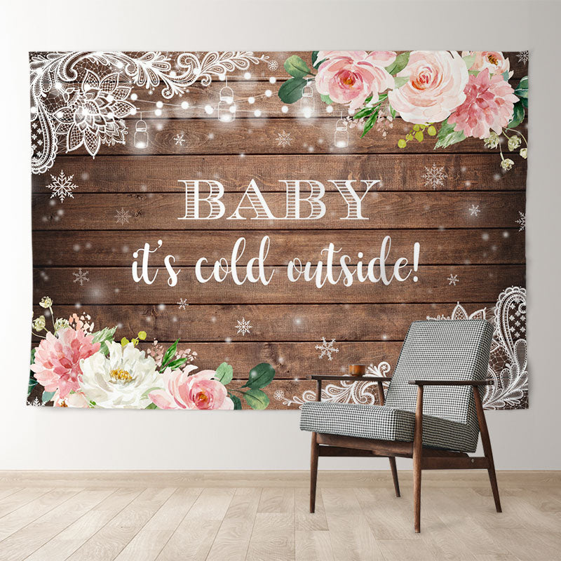 Aperturee - Baby is Cold Outside Gender Reveal Winter Hintergrund