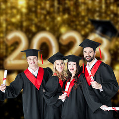 Aperturee - Schwarz Gold Herzlichen Glückwunsch 2023 Grad Fotoshooting Hintergrund