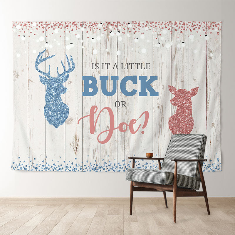 Aperturee - Buck Or Doe Glitzer Holz Babyparty Hintergrund