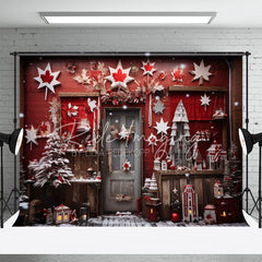 Aperturee - Weihnachtshaus Ahornblatt Fotostudio Hintergrund