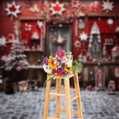 Aperturee - Roter Weihnachtshaus Ahornblatt Portrait Hintergrund