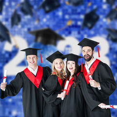 Aperturee - Disco Hats Blau Graduate 2023 Hintergrund für Foto