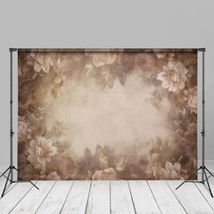 Aperturee - Fine Art Soft Brown Floral Hintergrund für Mutterschaft