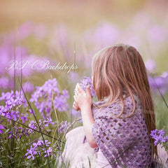 Aperturee - Blumen Sonnenuntergang lila Blumen Fotografie Hintergrund