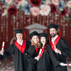 Aperturee - Roter glitzernder bordeauxroter floraler Grad Fotoautomaten Hintergrund