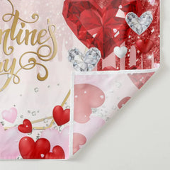 Aperturee - Glitzerndes rotes Diamant Happy Valentine Day Banner