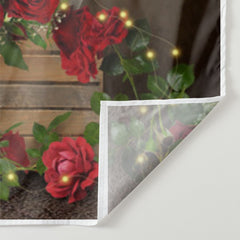 Aperturee - Glitzer Rose Kerzen Herz Happy Valentine Hintergrund