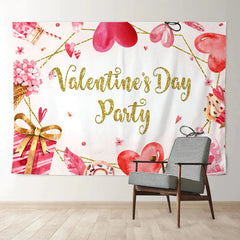 Aperturee - Goldglitter rosa Liebe Valentinstag Party Hintergrund