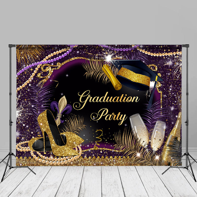 Aperturee - Heel Champagner Glitzer Grad Party Fotohintergrund