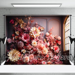 Aperturee - Old Masters Trim Wall Pink Floral Fine Art Hintergrund