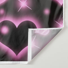 Aperturee - Hot Pink Black Heart Einfache Valentinstag Hintergrund