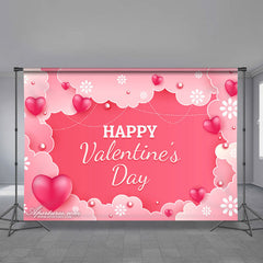 Aperturee - Rosa Herz Thema „Happy Valentines Day“ Fotohintergrund