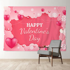 Aperturee - Rosa Herz Thema „Happy Valentines Day“ Fotohintergrund