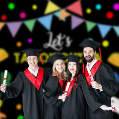 Aperturee - Rainbow Dots Lets Taco Bout Grad Fiesta Fotohintergrund