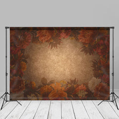 Aperturee - Retro roter Farbverlauf Overlay Floral Fine Art Hintergrund