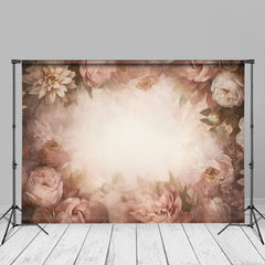 Aperturee - Retro Khaki Floral Fine Art Floral Photo Booth Hintergrund