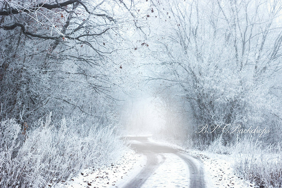 Aperturee – Schnee Winter Wunderland Wald Fotohintergrund