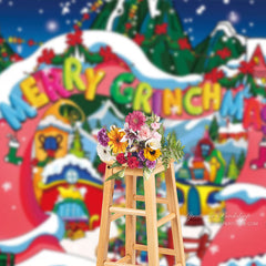 Aperturee - Verschneit Candy Haus Whoville Frohe Weihnachten Hintergrund