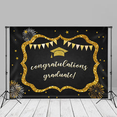 Aperturee - Stars Sparks Gold Schwarz Grad Photo Booth Hintergrund