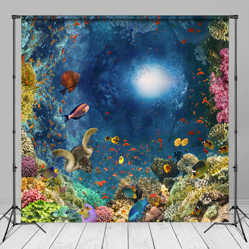 Aperturee - Fotohintergrund Under the Sea Landscape Coral Fish