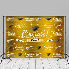 Aperturee - Yellow Star Mortarboard Herzlichen Glückwunsch Grad Party Hintergrund